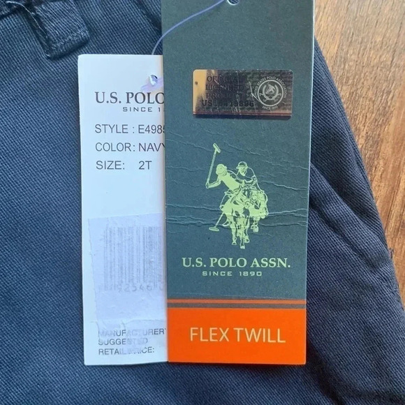 US Polo Assn Toddler Navy Blue School Uniform Twill Pants 2T - Picture 3 of 6